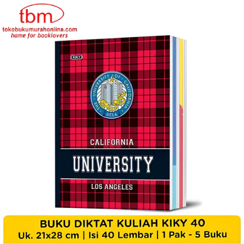

TBMO Buku Tulis KIKY Buku Diktat Kuliah 40 Lembar Uk. 21 x 28 cm Per Pack Isi 5 Buku / BUKU DIKTAT KULIAH 40 UNIV