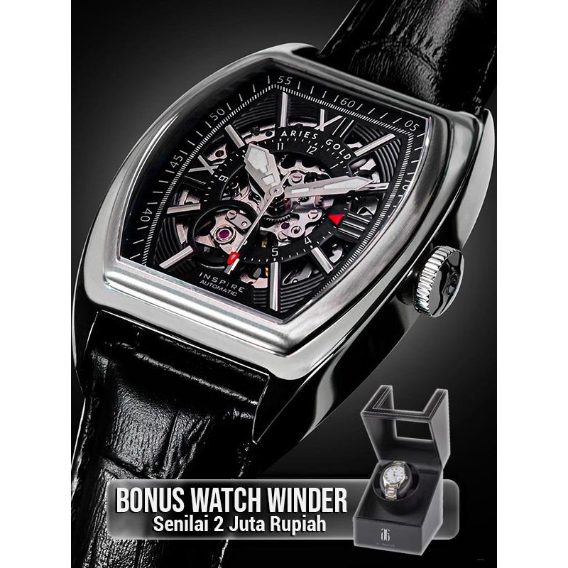 [BONUS WATCH WINDER Rp 2JT + MUG] Jam Tangan Pria Aries Gold Cruiser G-901A-S-BKR 100% Original