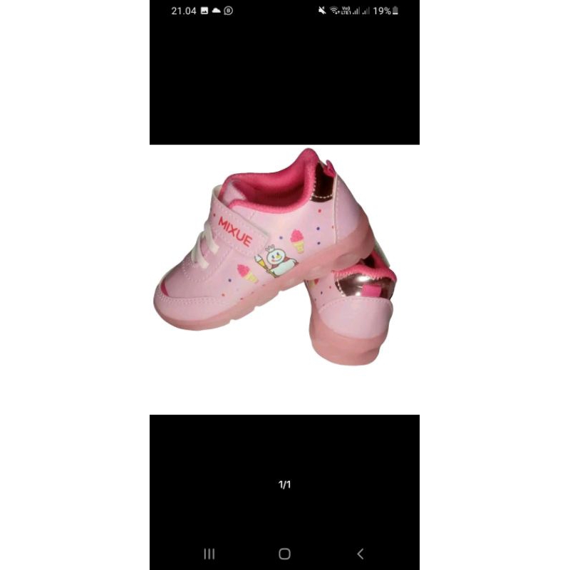 sepatu LED anak perempuan model terbaru SEPATU MIXSUE