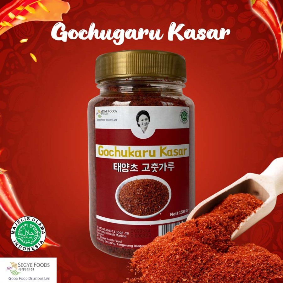

SEGYE FOODS Bumbu Gochugaru Kasar | Bubuk Cabe Kasar | Chili Powder Halus Bumbu Ala Korea Halal 150g