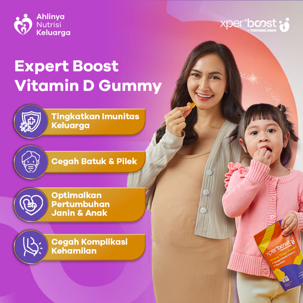 Expert Boost | Expert Care Boost Gummy Vitamin D 600 IU Anak dan Dewasa | Boost Imunitas & Pertumbuh
