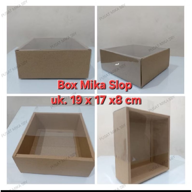 

5pcs Kotak Kraft Mika Slide/Slop 19x17x8cm