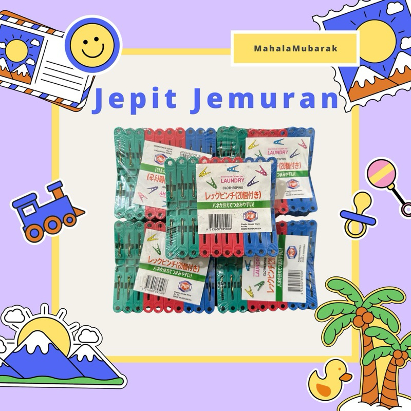 jepit baju jemuran laundry diskon isi 20 pc kastok hunger