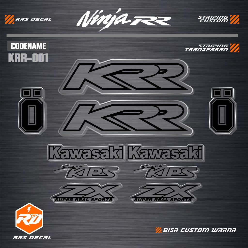 Stiker Striping Ninja RR Old / KRR Transparan - Stiker Transparan Ninja RR OLD Ninja KRR