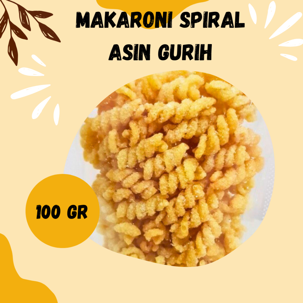 

Makaroni spiral Makaroni spiral asin gurih enak 100 gram