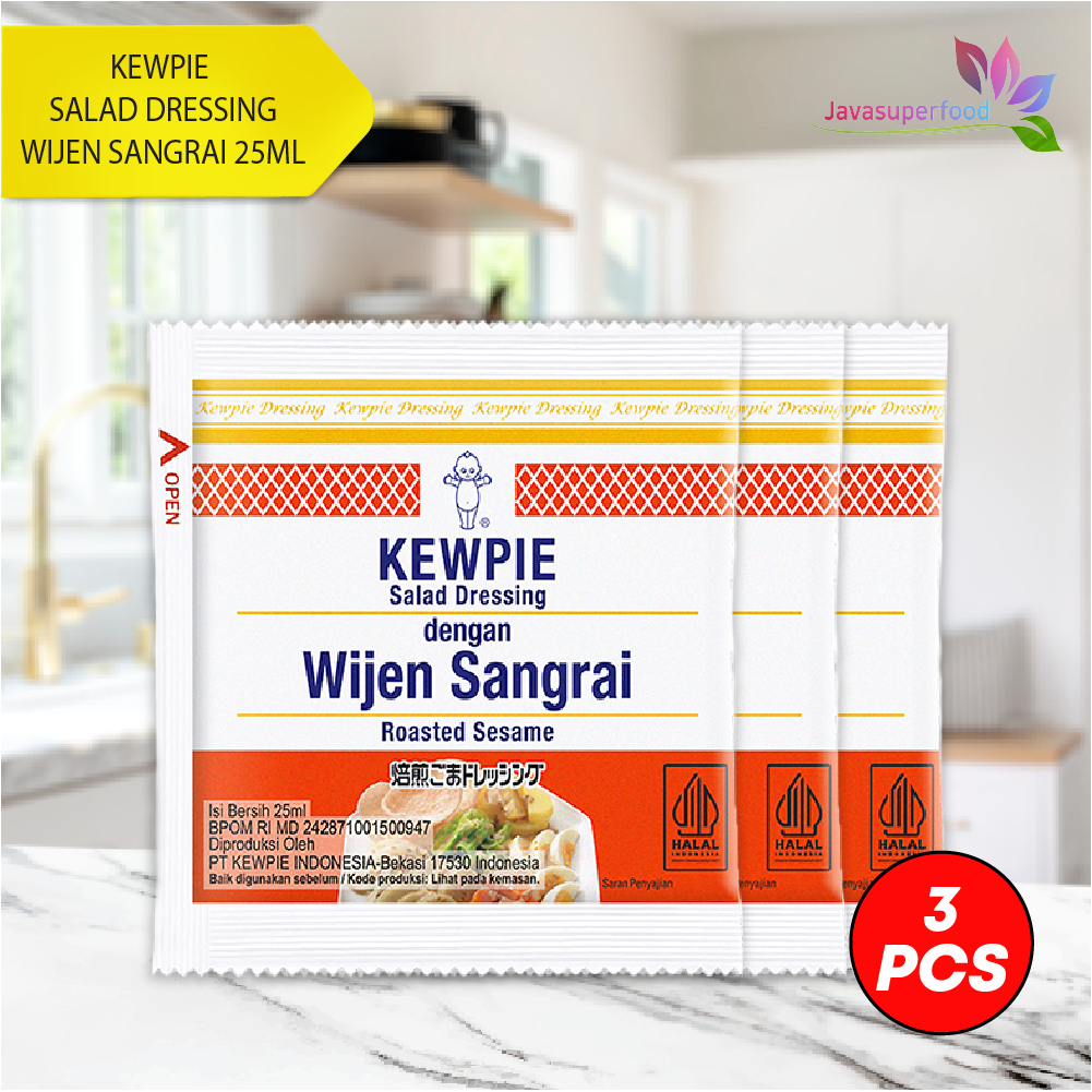 

Kewpie Saus Salad Wijen Sangrai 25ml - Salad dressing 3Pcs