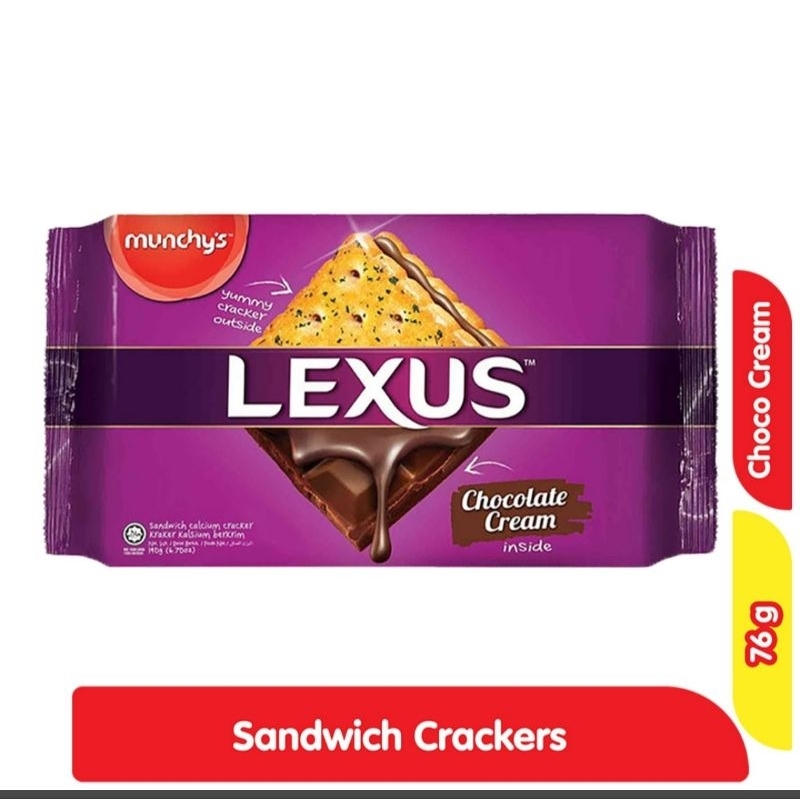 

munchy's Lexus Biskuit Sandwich Krim Cokelat 76 g