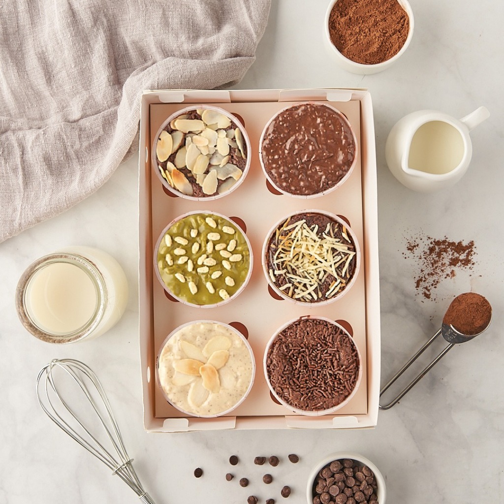 BROWNIES CUP 1/2 LUSIN (SESUAI FOTO - KHUSUS INSTAN) Mbun Brownies Panggang | Brownies Melted | Fudg