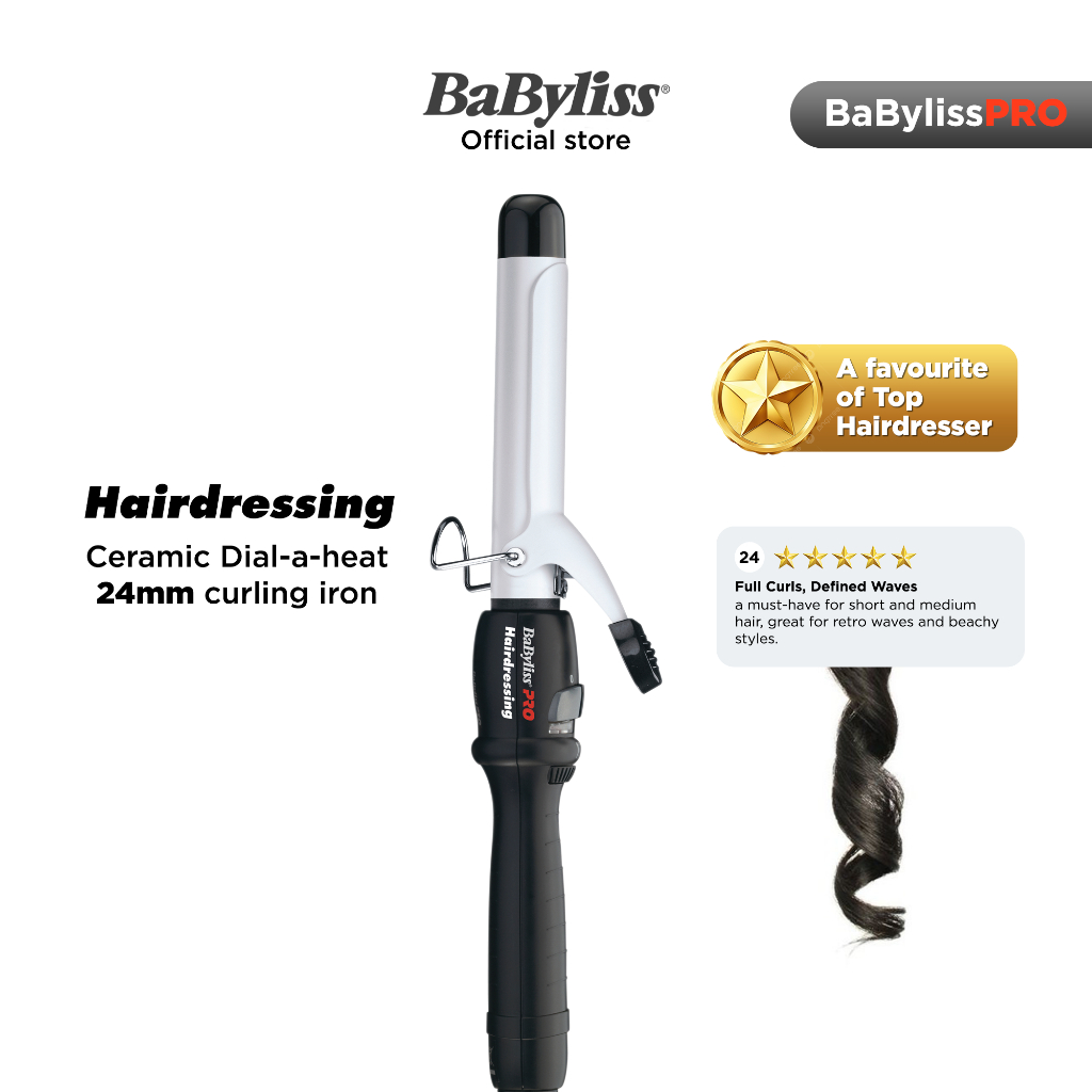 BaBylissPRO Ceramic Dial-a-heat 24 mm BAB2264CU-HK | Catok Pengeriting Rambut