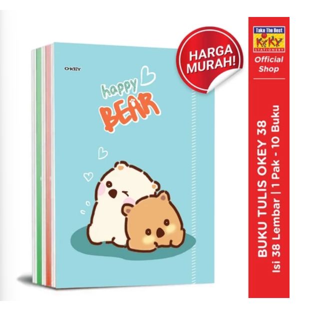 

BUKU MURAH STOK TERBATAS!!! OKEY Buku Tulis 38 Lembar - 10