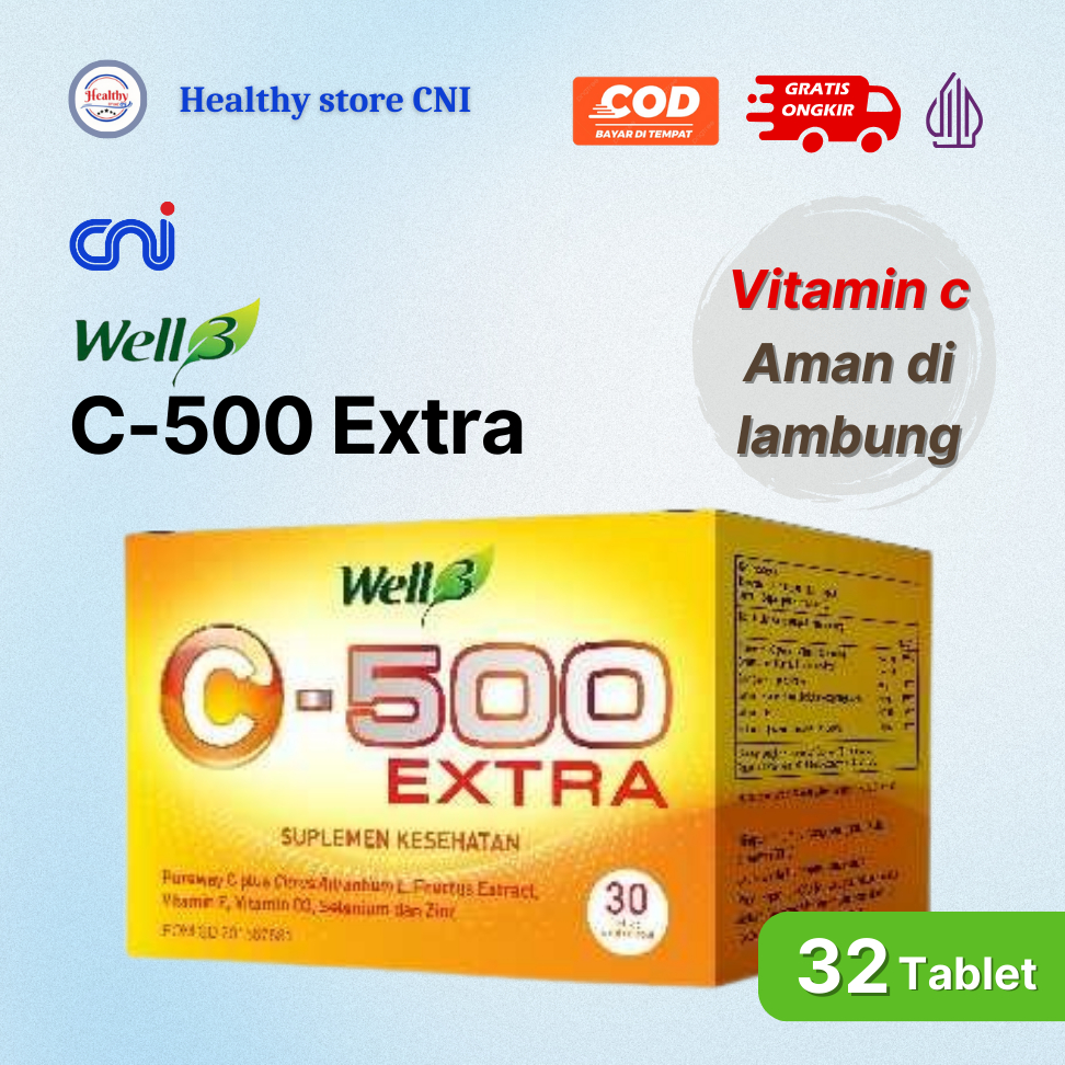 CNI C 500 Extra Vit C Aman di Lambung 32 Tablet