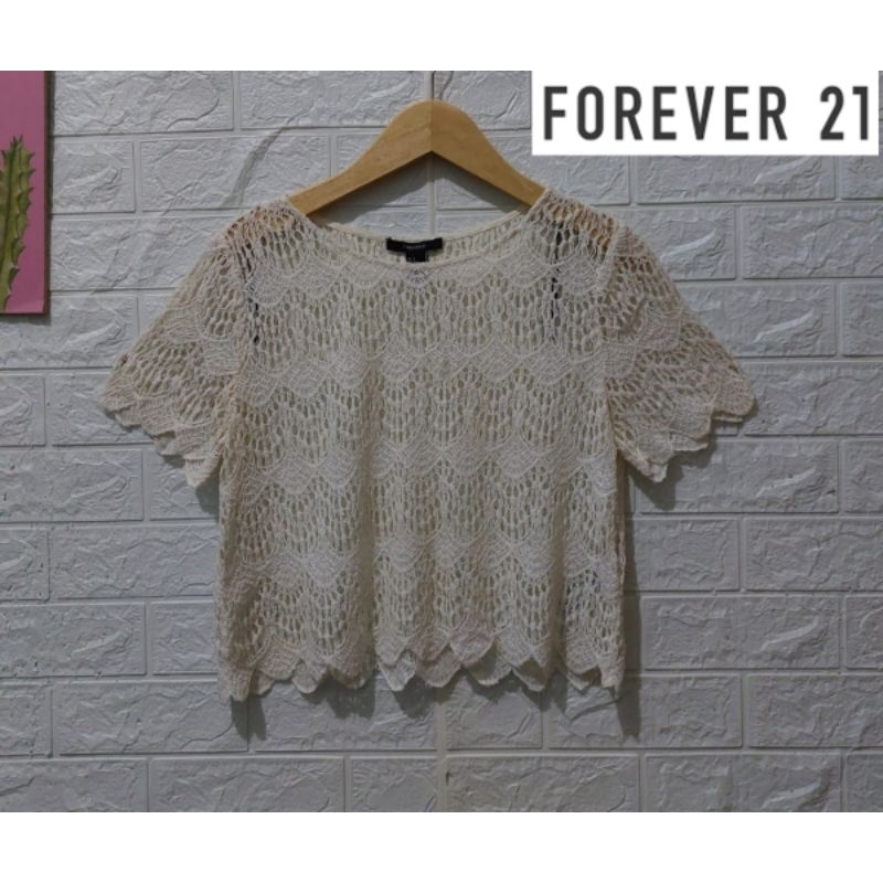 P❤️ Atasan Brukat Branded Forever 21
