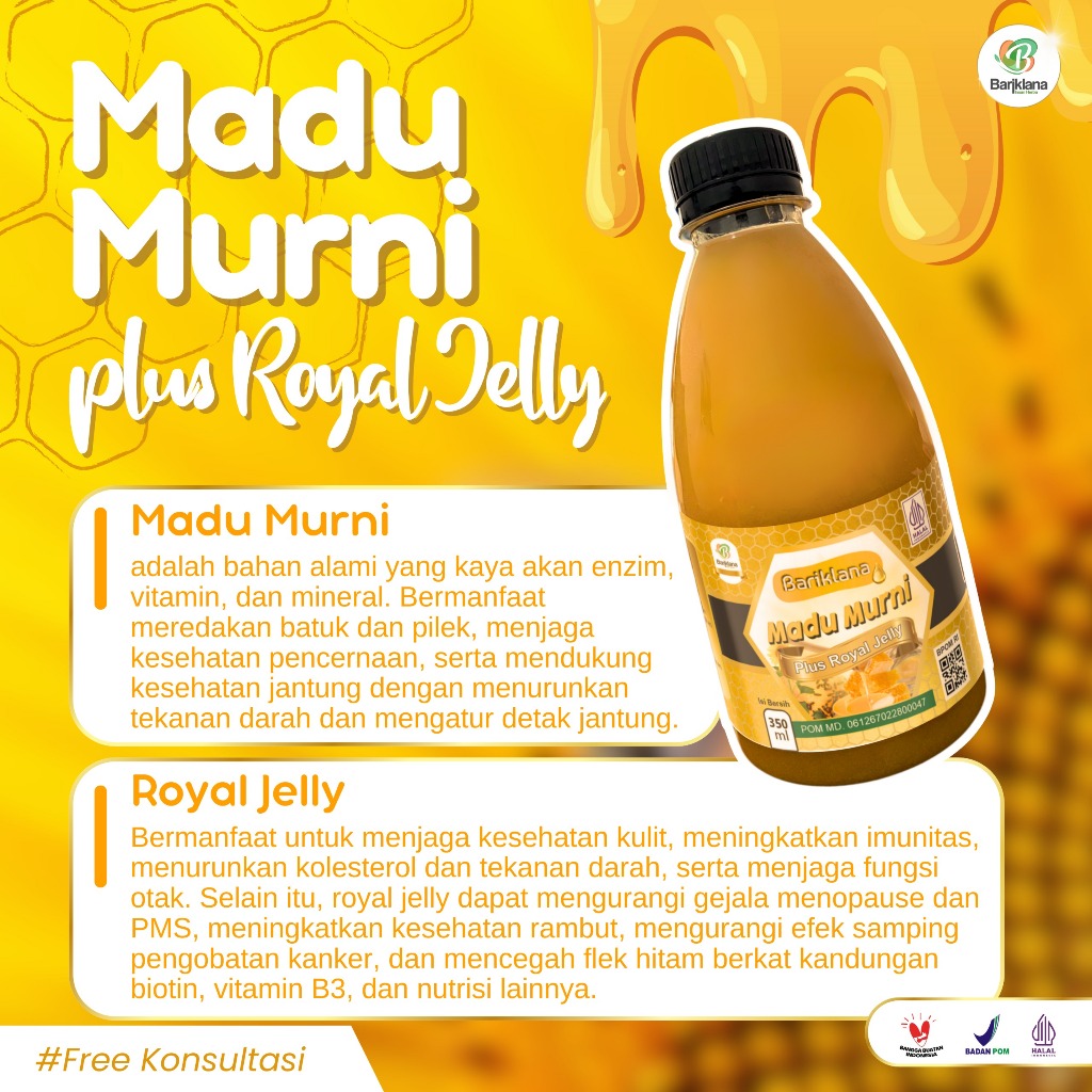 

Madu Murni royal jelly Bariklana