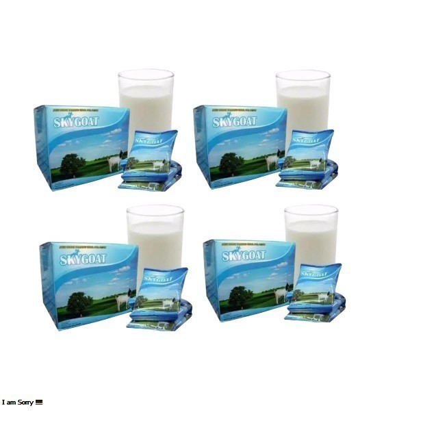 

4 box bundle susu kambing skygoat rasa originak - susu bubuk etawa