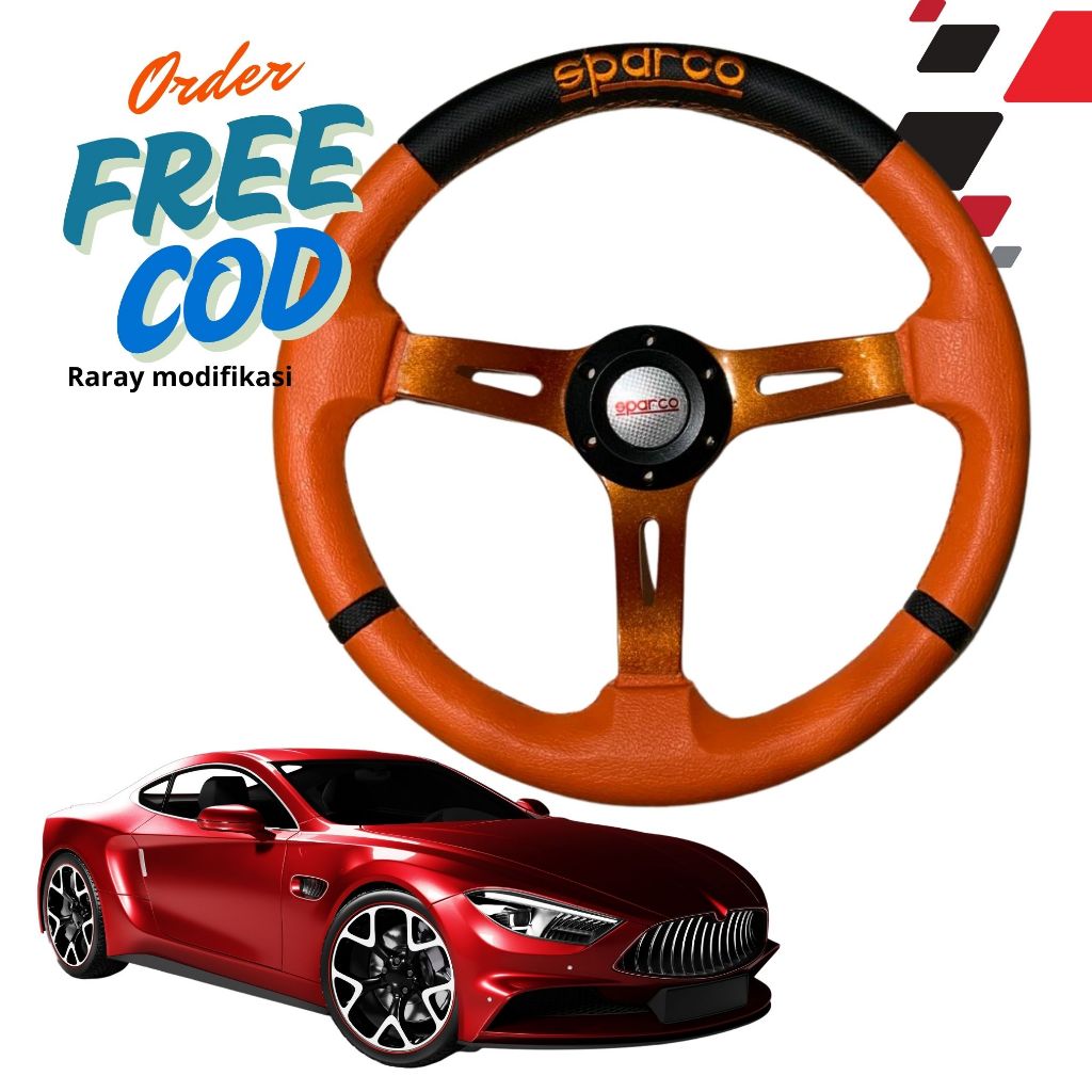 Stir mobil variasi racing drifting sport | stir Universal sparcoo 2 cincin