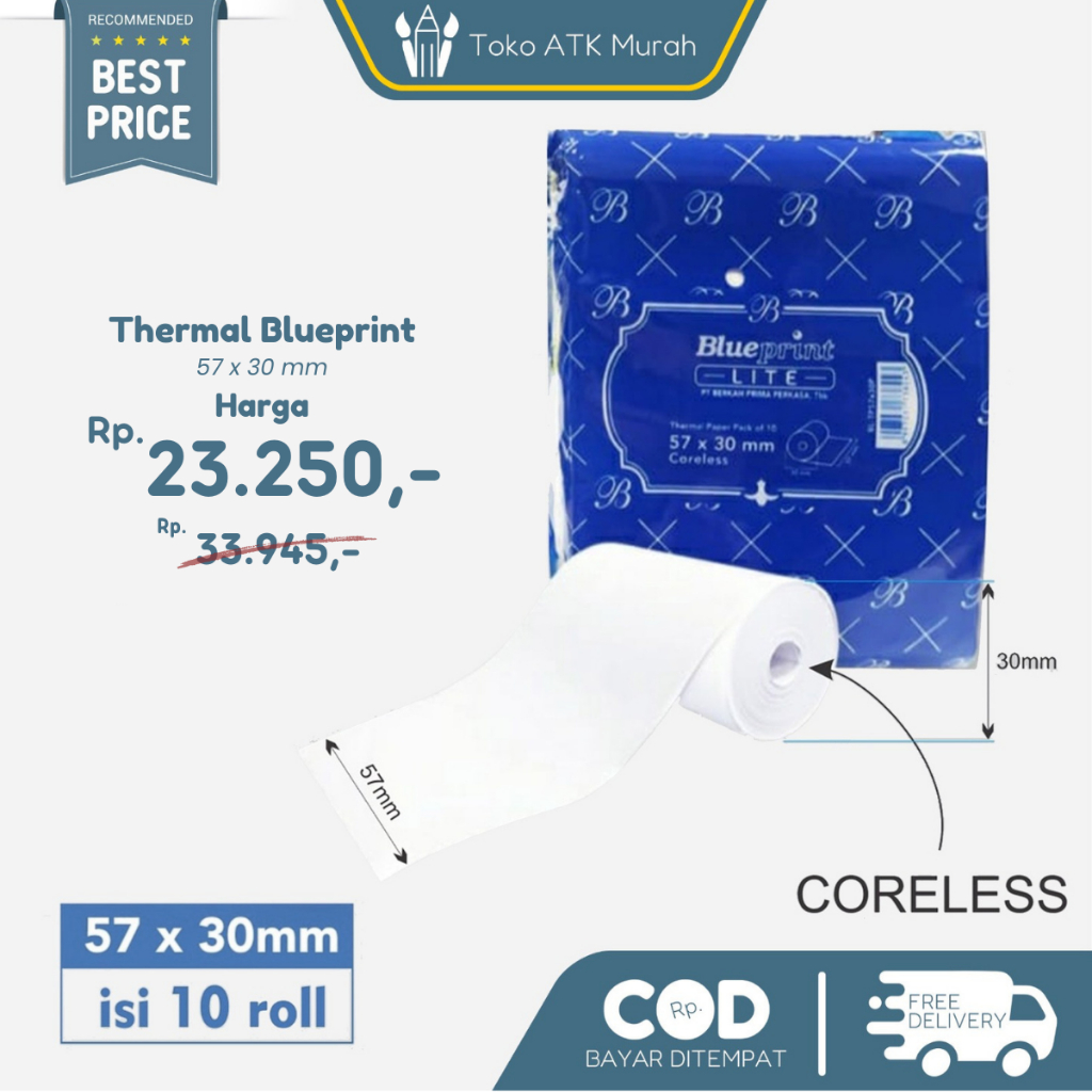 

Kertas Struk Thermal Blueprint Lite 57 x 30
