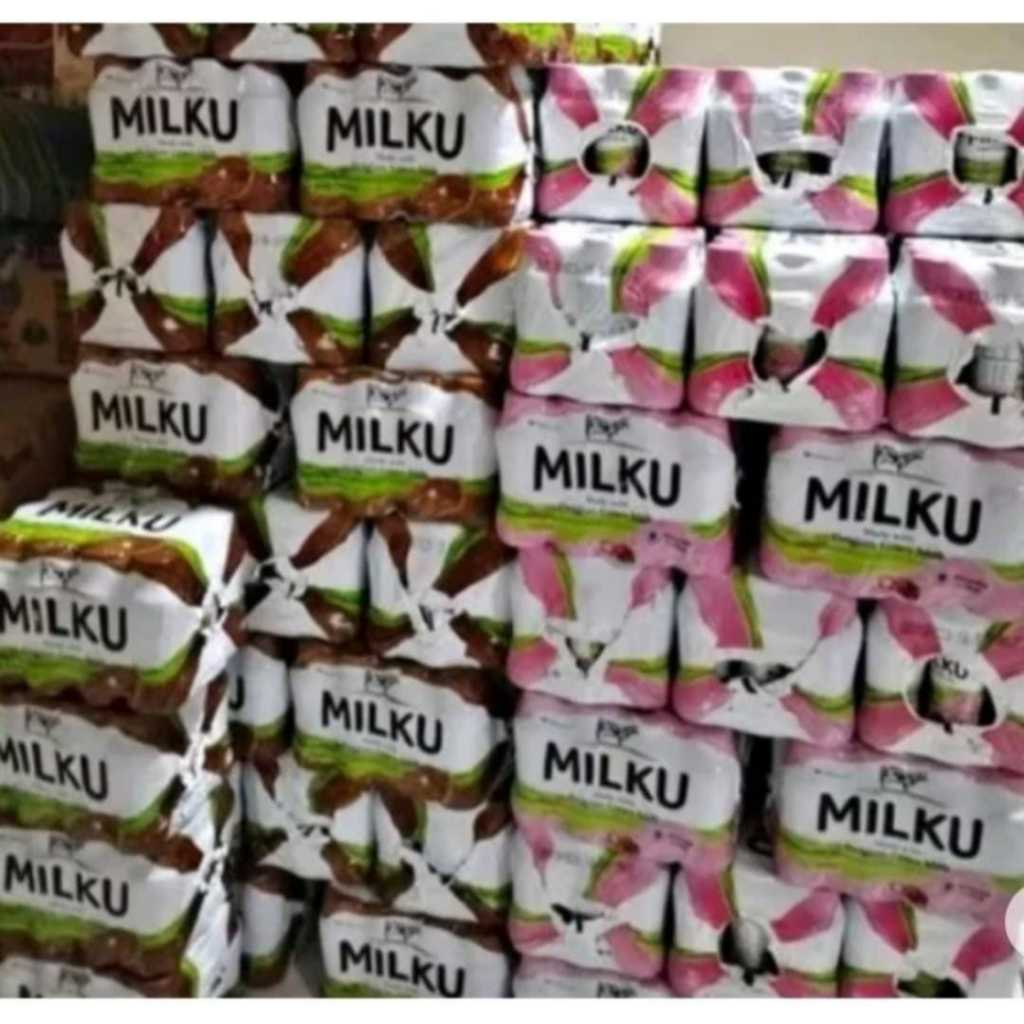 

Milku Susu Botol [200ml] 1 Pak isi 12 - Susu Murni Enak Rasa Strawberry Cokelat Original