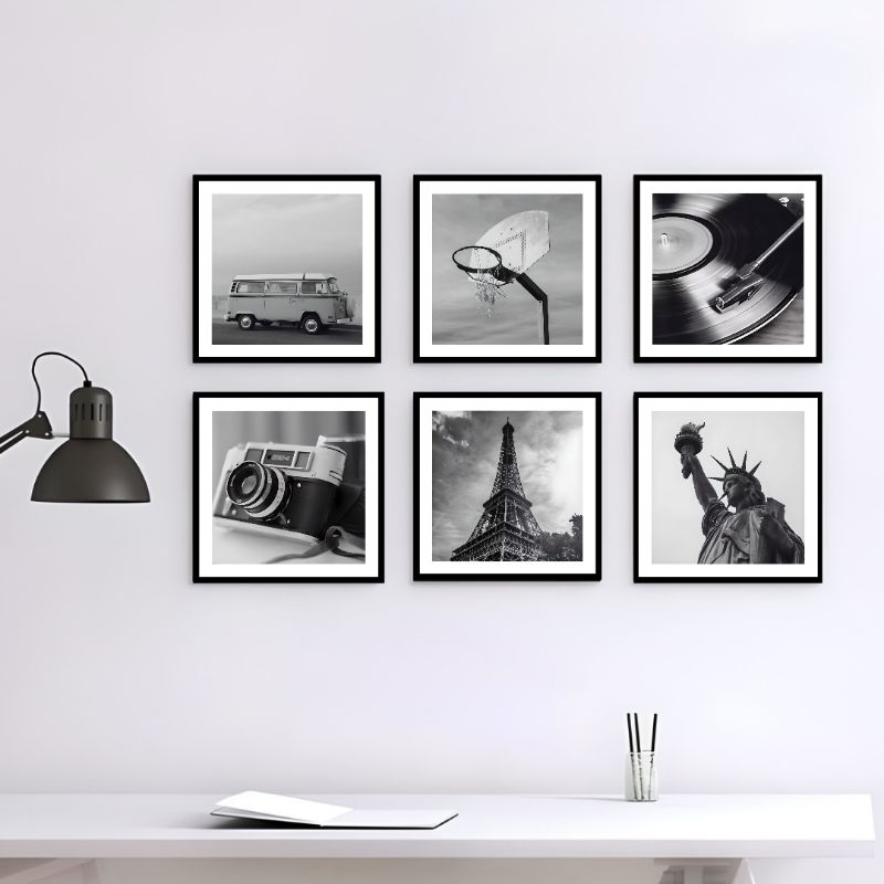 HIASAN DINDING AESTHETIC RERTO VINTAGE HITAM PUTIH DEKORASI RUANGAN KAMAR RUMAH TEMA HITAM PUTIH WAL