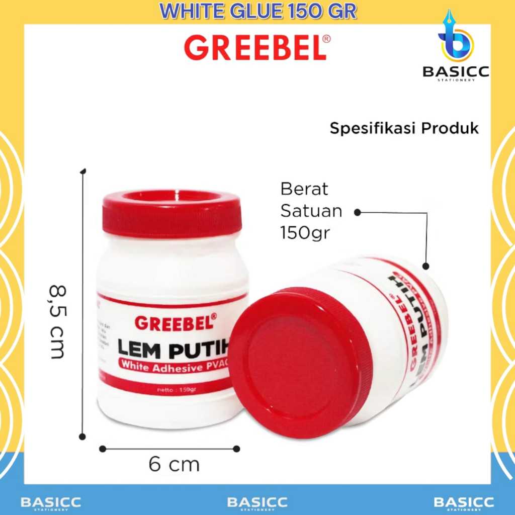 

Greebel Lem Putih / White Adhesive Glue PVAC 150 Gr | @1 Pot