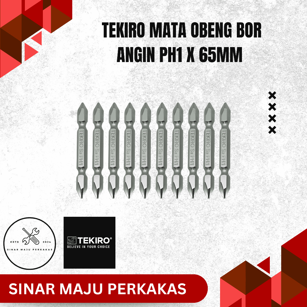 TEKIRO Mata Obeng Bor Angin PH1 x 65mm