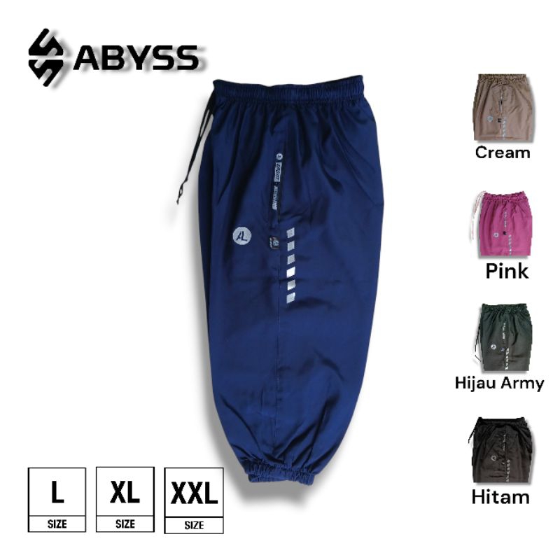 Celana Jogger Parasut 7/8 Wanita Pria Dewasa Bahan Despo - Celana Olahraga Senam Fitnes Running Voli