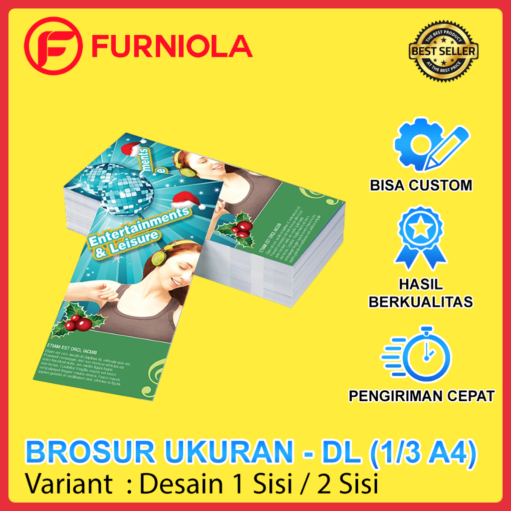 

Cetak Brosur Ukuran DL atau 1/3 A4 Murah Kertas Art Paper 150 gsm Tebal 1 Sisi 2 Sisi / Print Brosur Desain Custom Art Papper 150gsm Satu Sisi Dua Sisi Murah Bahan Tebel Premium Flyer Pamflet Promo Promosi