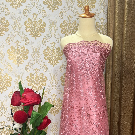 Kain Tile Mutiara Double renda / bahan Tile renda / Bahan Kebaya / Kain Tile / Kain Tile Mutiara / K