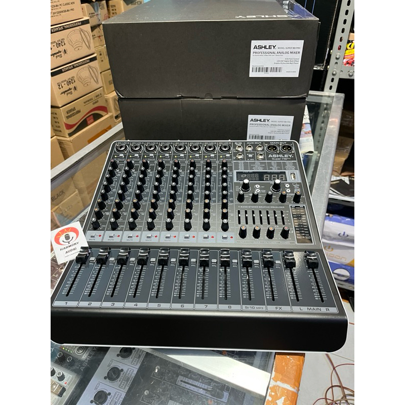 Mixer Mikser Audio Ashley Super M8 pro versi terbaru 8chanel 8ch original usb bluetooth