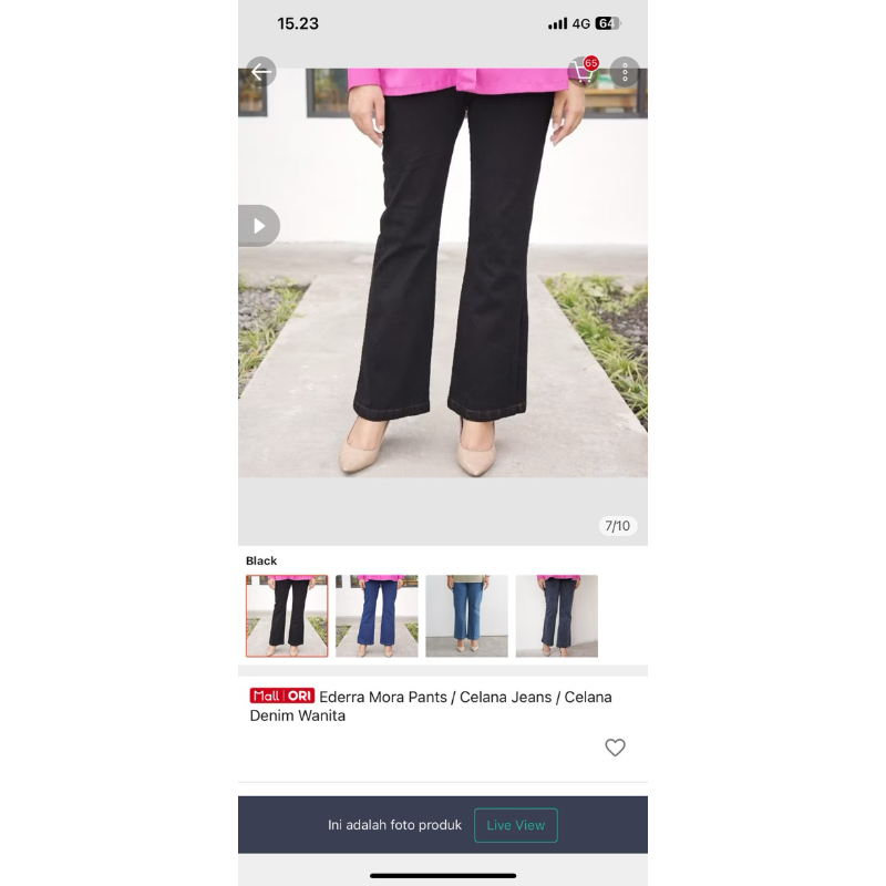 eddera mora pants black freesize preloved