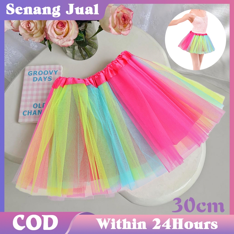 Rok Tutu Perempuan Rok Pelangi Rok Rainbow Anak
