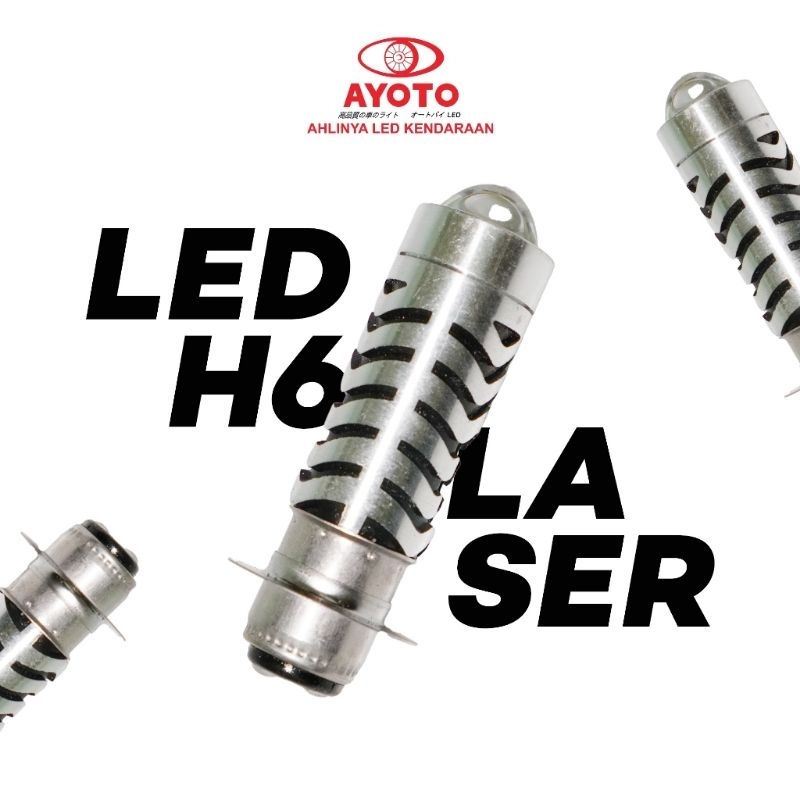 LAMPU HEADLAMP MOTOR LED H6 LASER PNP (SENJA PUTIH KUNING)