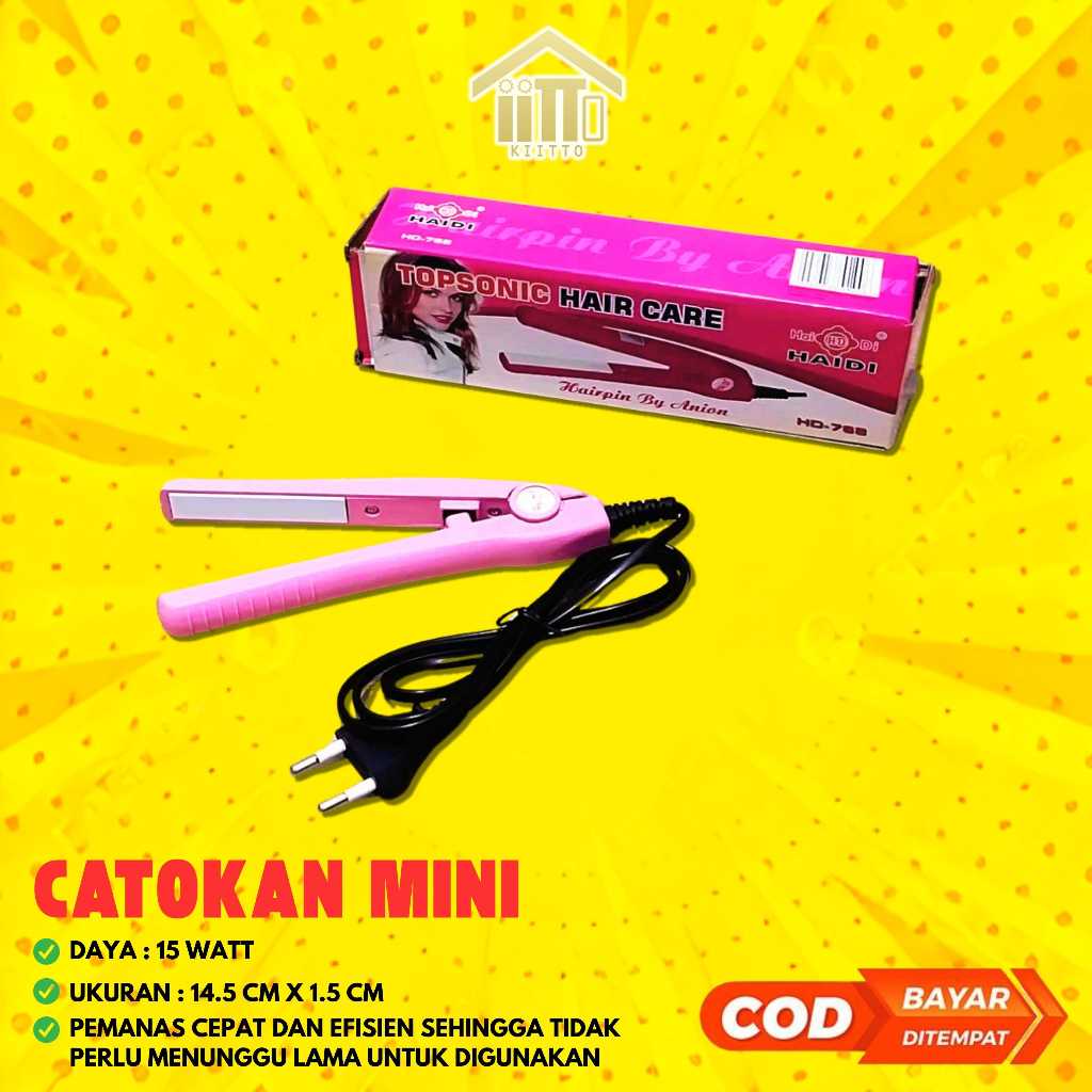 CATOKAN MINI PELURUS RAMBUT / ALAT IRON STRAIGHT LURUS REBONDING / CATOK MINI MELURUSKAN RAMBUT / CA