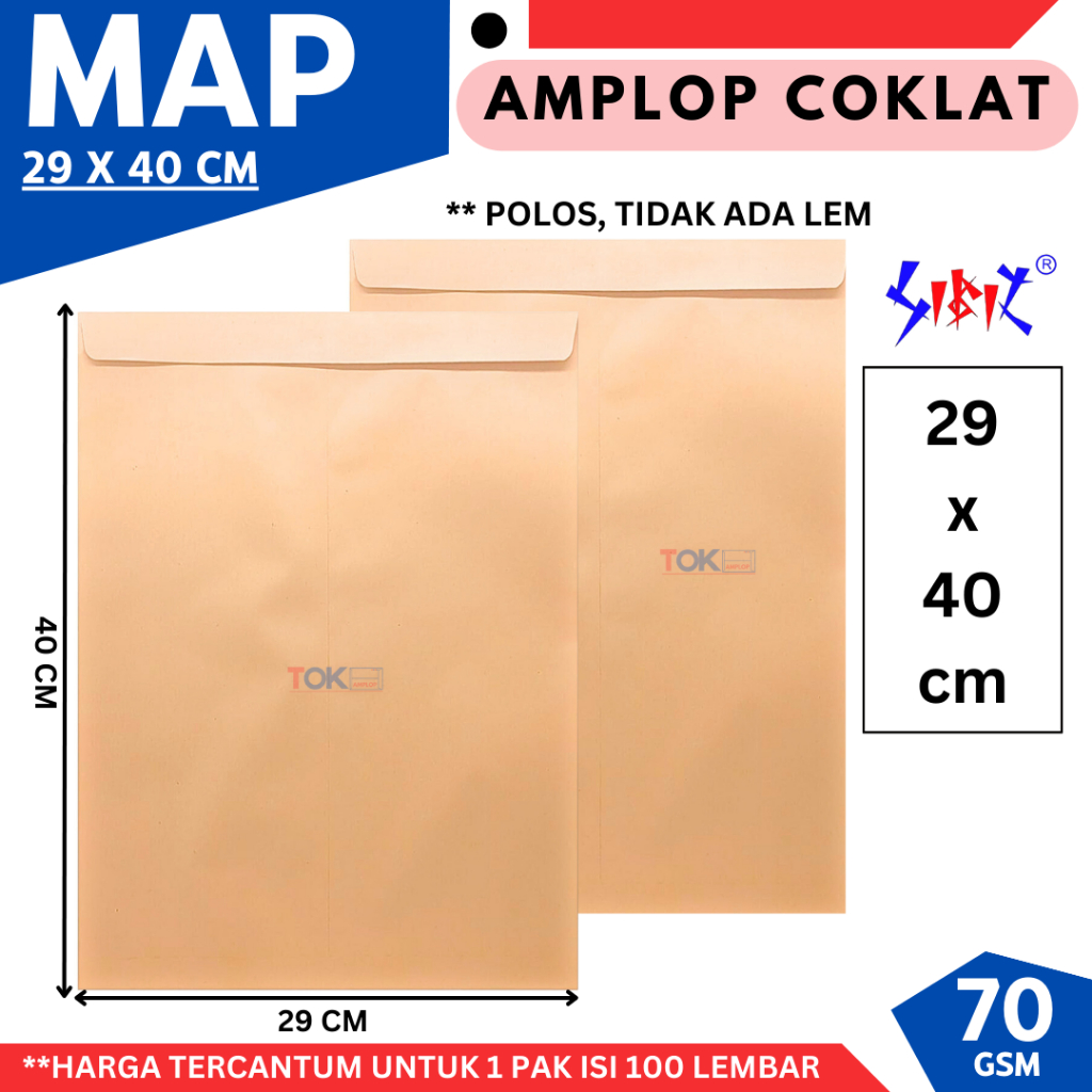 

Amplop Coklat MAP ( 29x40Cm )