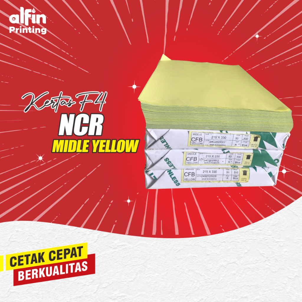 

Kertas NCR MIDLE YELLOW, Cetak Nota, Surat Jalan 3 Ply