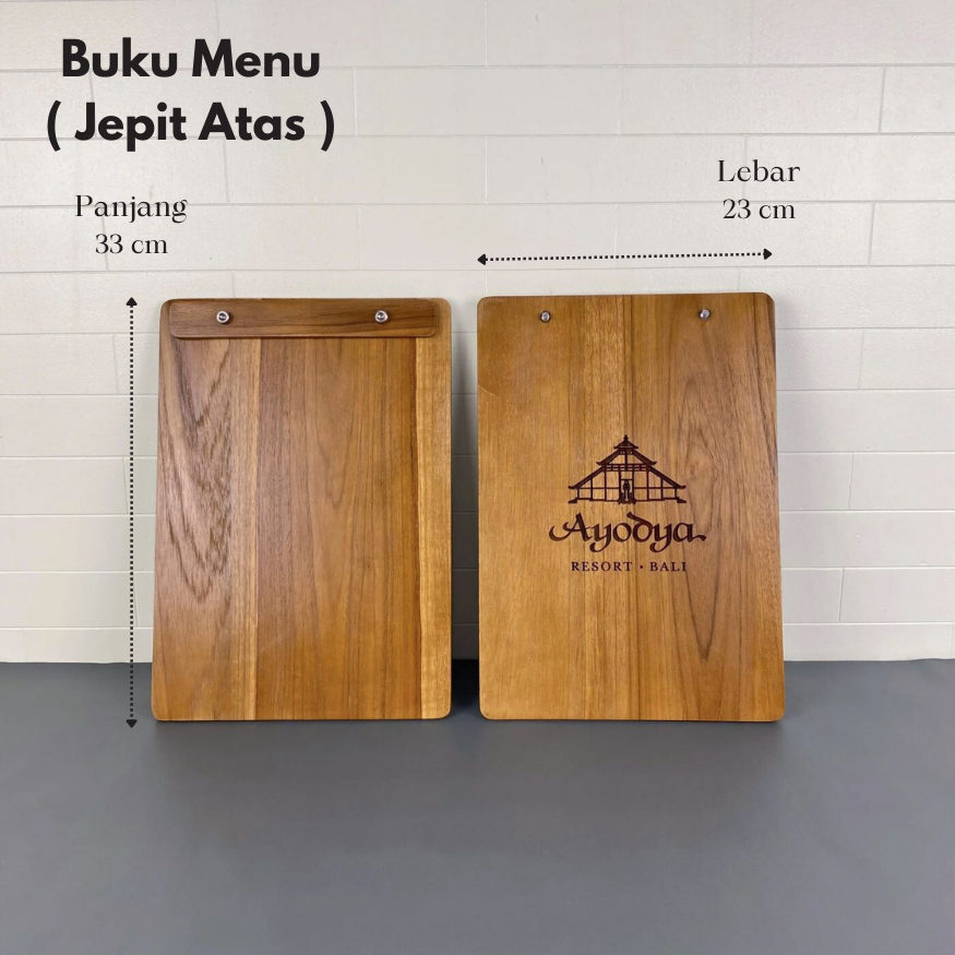 

HJK Buku Menu Restoran Tatakan Buku Menu FREE Ukir Logo