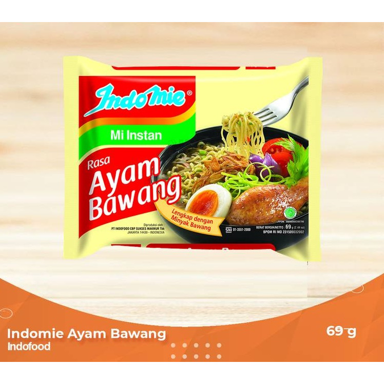

INDOMIE MIE AYAM BAWANG 69gram indomie kuah