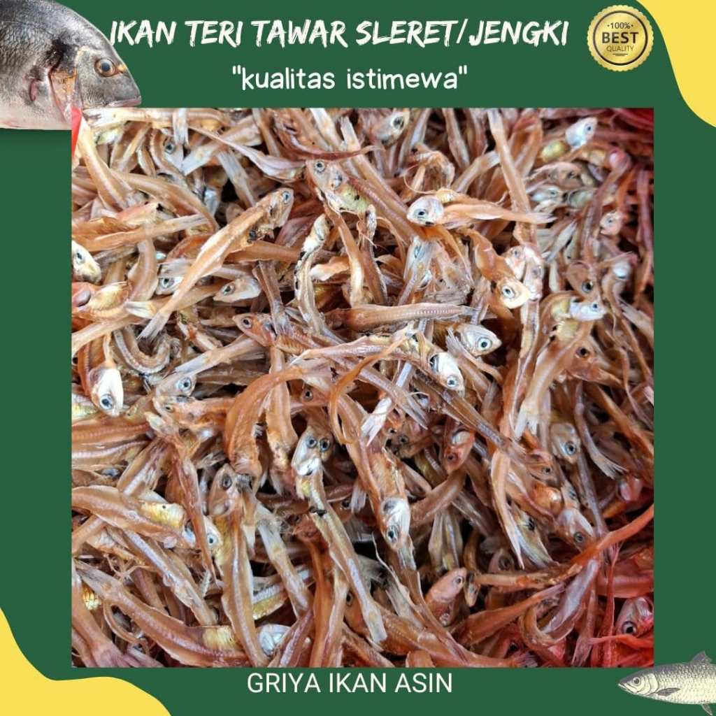 

teri tawar lokal sleret/ikan teri jengki kering tawar istimewa best seller