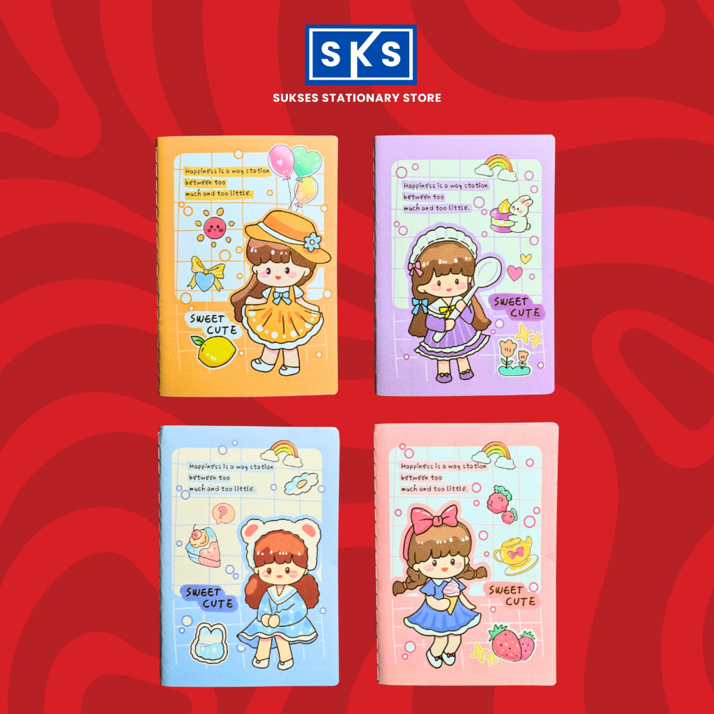 

Notebook MIKIREI Sweet Cute Buku Catatan A5 Buku Tulis Aesthetic Lucu Simple Easy Notebook