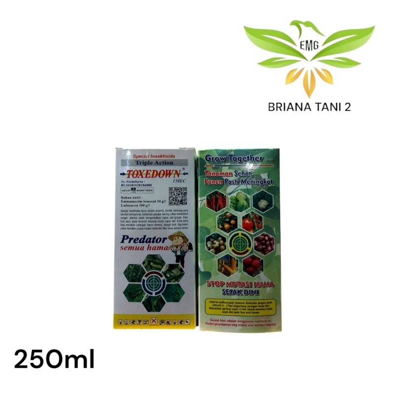 Toxedown 150EC 250ml Doble Action Insektisida Emmamectin Benzoat 50 g/l + Lefenuron 100 g/l Mengenda