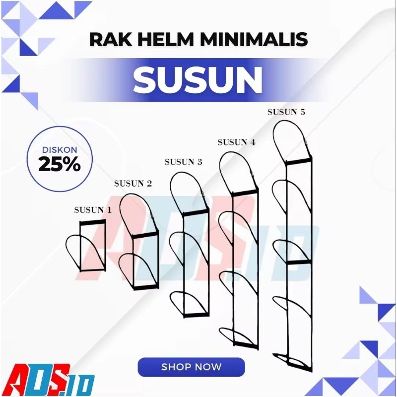 RAK GANTUNGAN HELM MINIMALIS 5 SUSUN/RAK GANTUNGAN HELM/GANTUNGAN HELM/RAK HELM