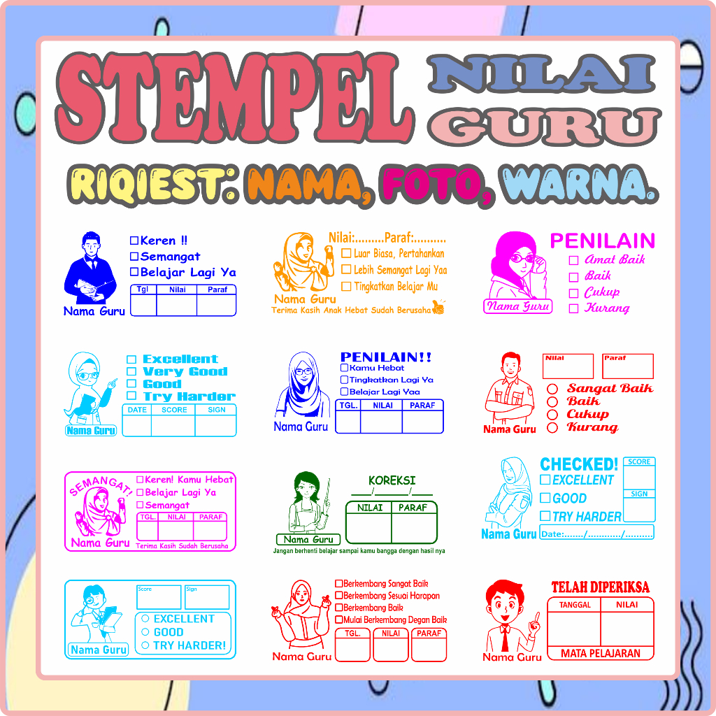 

Stempel nilai guru/Penilain/Koreksi/Checked