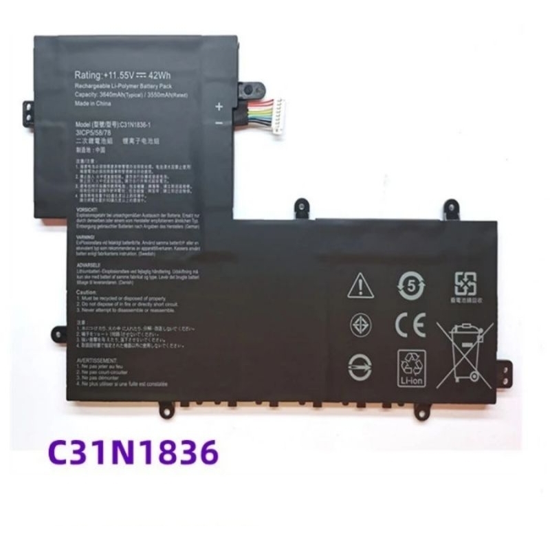 Baterai Laptop Asus Chromebook Flip C214 C214MA C204MA C31N1836