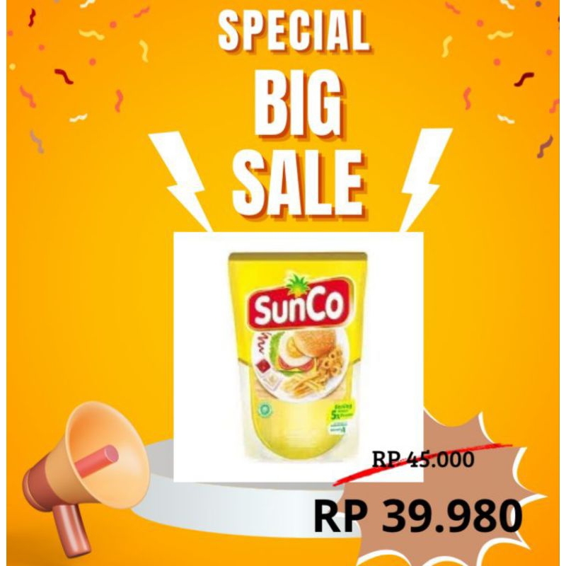 

TERMURAH MINYAK GORENG SUNCO 2L BENING