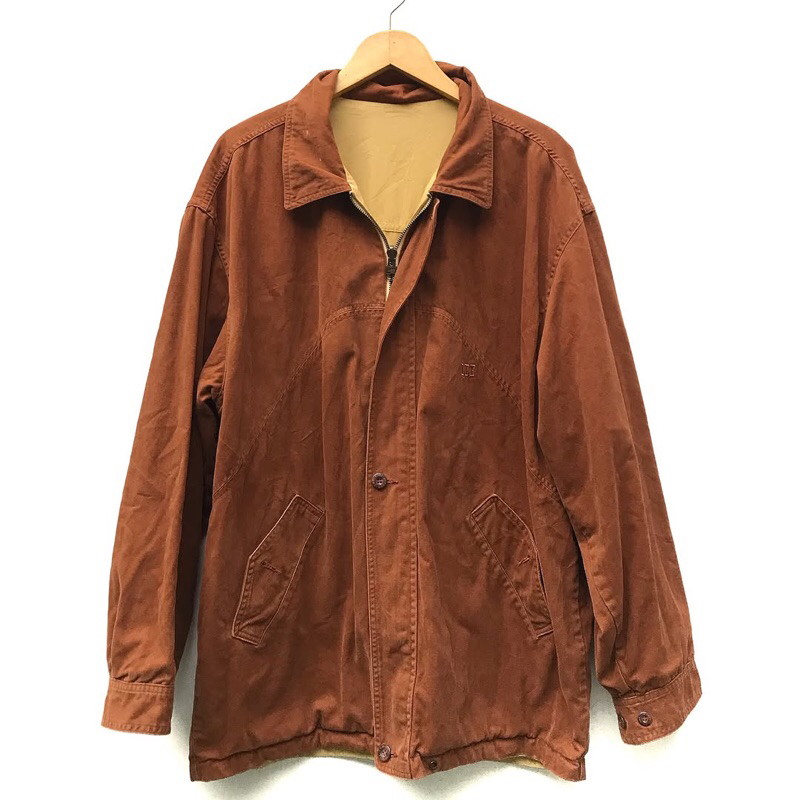 Vintage Lee riders kansas Work Mac Coat Reversible Jacket  Union made  Beige and brown 2 side
