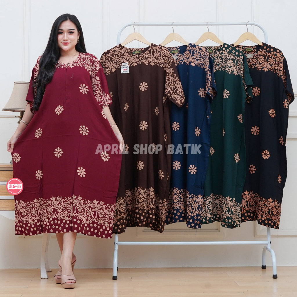 DASTER SUPER JUMBO LD 140 BUSUI MOTIF SUNNY TERBARU KEKINIAN DRESS PANJANG WANITA BIGSIZE PIYAMA