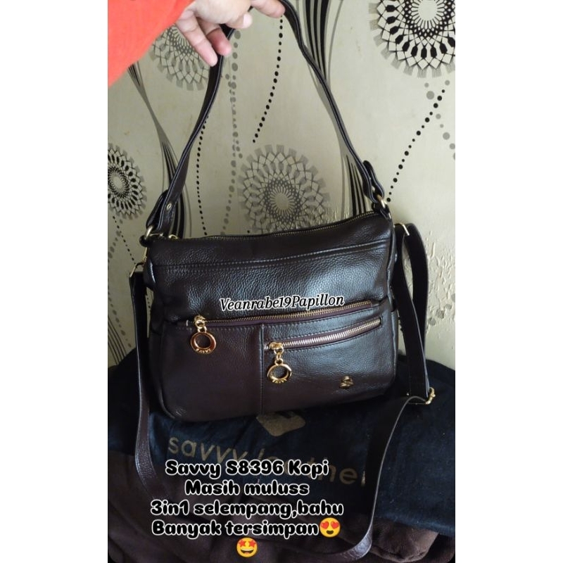 Savvy  preloved S8396 BUKAN papilon second tas papillon pl cek keterangan