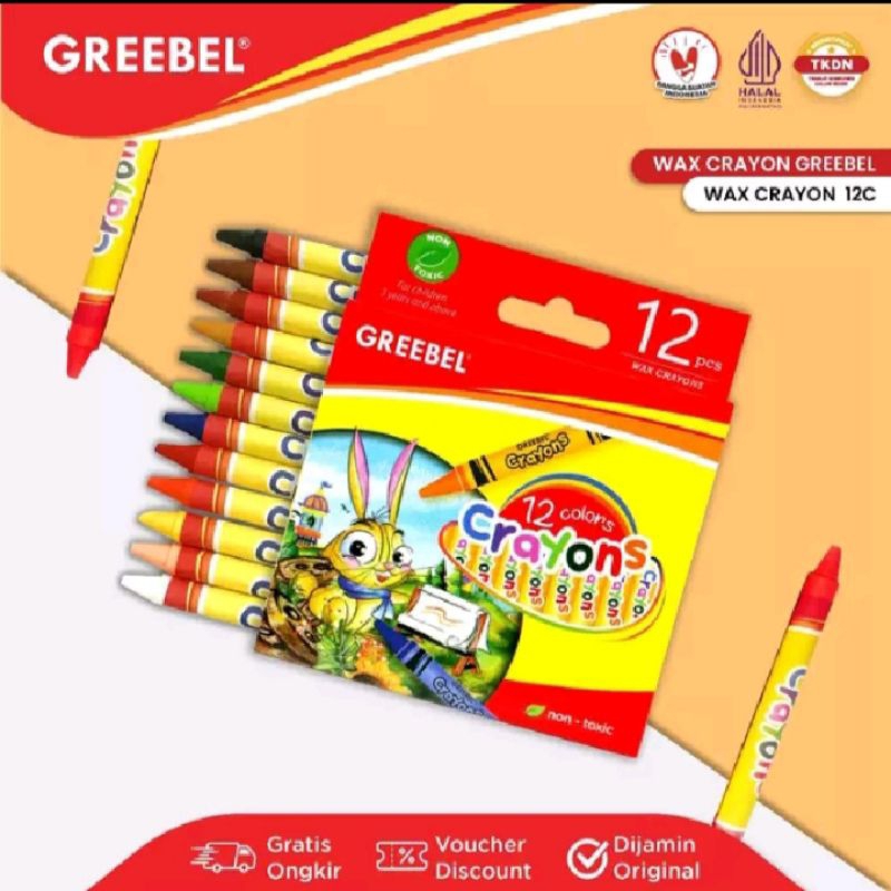 

GREEBEL CRAYON WAX 12 WARNA