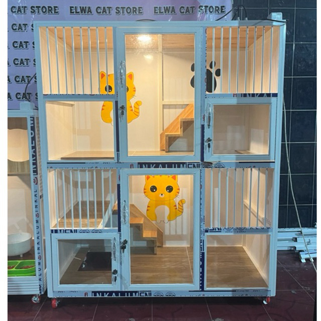 kandang kucing aluminium murah/kandang kucing tingkat/kandang kucing kekinian/kandang kucing custom