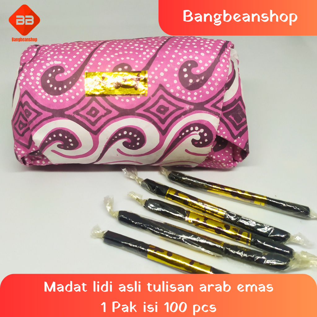 Madat Lidi Asli Tulisan Arab Emas Madat Turki 1 Pak isi 100 pcs
