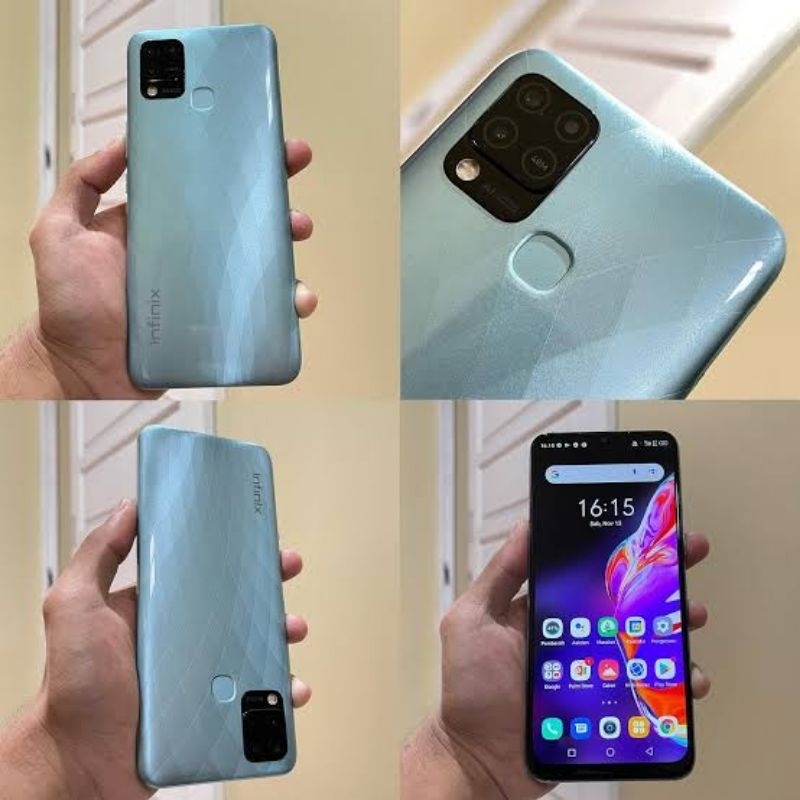 Infinix Hot 10 4G LTE Ram 6/128 Handphone Android second murah berkualitas normal siap pakai